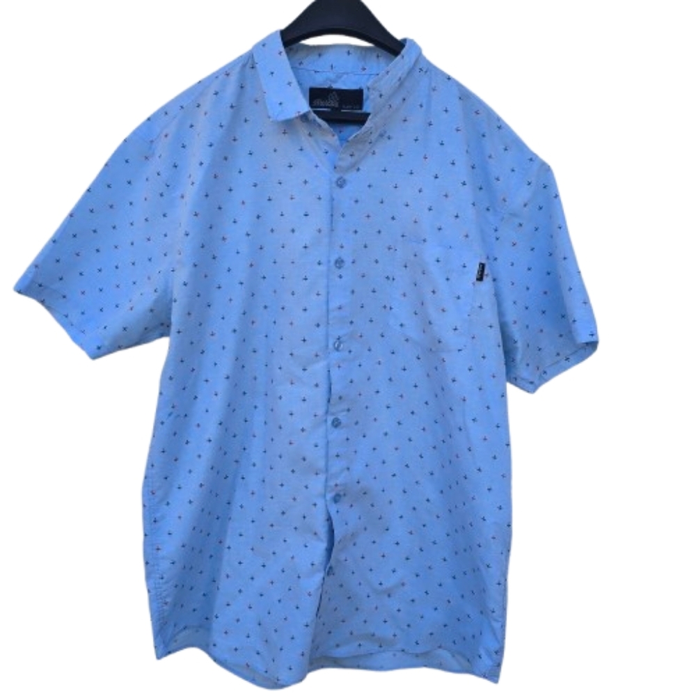 Molokai Men's Blue Short Sleeve Shirt Sz XXL